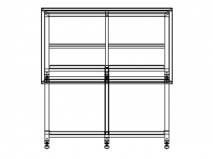 Custom Steel Table With Undershelf 3D 모델