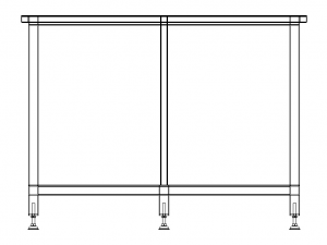 Custom Steel Table With Undershelf 3D 모델