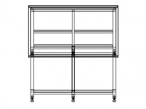 Custom Steel Table With Undershelf 3D 모델