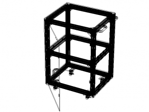 Industrial Aluminum Trolley - Enclosed Modelo 3D