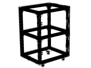 Industrial Aluminum Trolley - Enclosed Modelo 3D