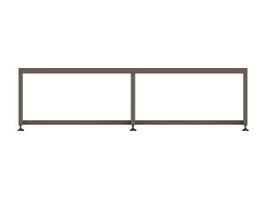 2000x600 Steel Work Table Modelo 3D
