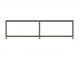 2000x600 Steel Work Table 3D Model