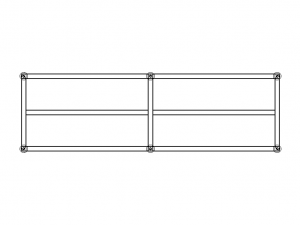2000x600 Steel Work Table Modelo 3D