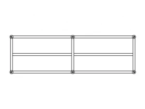 2000x600 Steel Work Table 3D Model