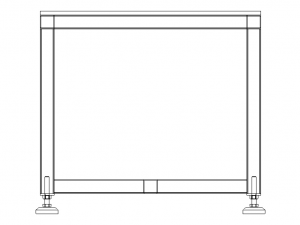 2000x600 Steel Work Table Modelo 3D