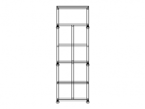 2000x600 Steel Work Table Modelo 3D