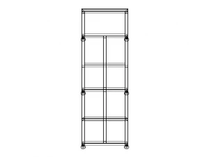 2000x600 Steel Work Table 3D Model