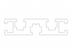 Extruded Aluminium Profile Enclosures Set for Partition Wall 3D मॉडल