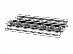 Extruded Aluminium Profile Enclosures Set for Partition Wall 3D मॉडल