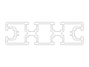 Extruded Aluminium Profile Enclosures Set for Partition Wall 3D मॉडल