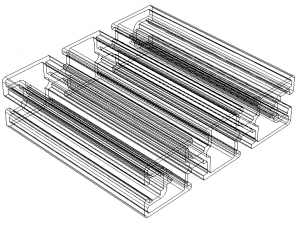 Extruded Aluminium Profile Enclosures Set for Partition Wall 3D मॉडल