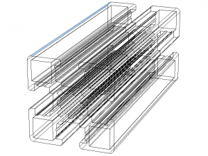 Extruded Aluminium Profile Enclosures Set for Partition Wall 3D मॉडल