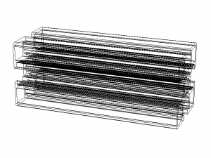 Extruded Aluminium Profile Enclosures Set for Partition Wall 3D मॉडल