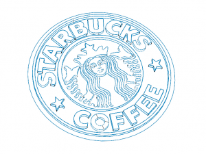 Starbucks Coffee Logo Surface Modeling Modello 3D