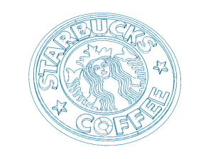 Starbucks Coffee Logo Surface Modeling Modello 3D