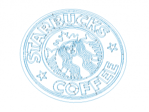 Starbucks Coffee Logo Surface Modeling Modello 3D