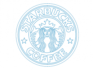 Starbucks Coffee Logo Surface Modeling Modello 3D