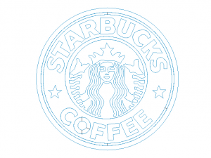 Starbucks Coffee Logo Surface Modeling Modello 3D
