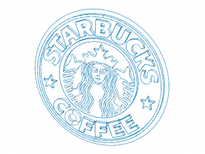 Starbucks Coffee Logo Surface Modeling Modello 3D