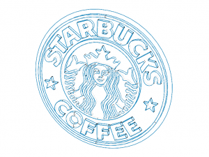 Starbucks Coffee Logo Surface Modeling Modello 3D