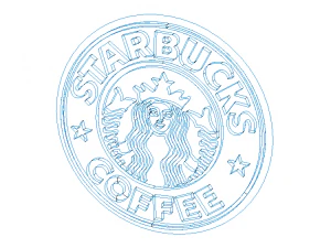 Starbucks Coffee Logo Surface Modeling 3D Model