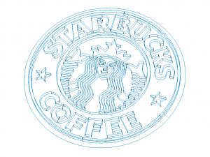 Starbucks Coffee Logo Surface Modeling Modello 3D