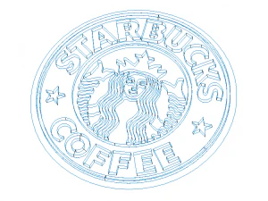 Starbucks Coffee Logo Surface Modeling 3D Model