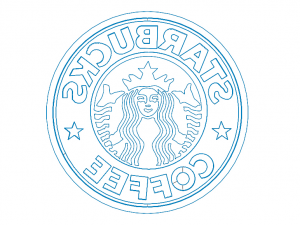 Starbucks Coffee Logo Surface Modeling Modello 3D