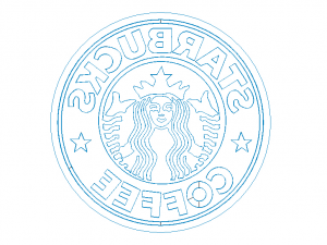Starbucks Coffee Logo Surface Modeling Modello 3D
