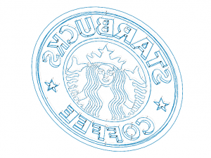 Starbucks Coffee Logo Surface Modeling Modello 3D