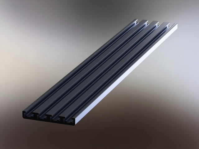 Aluminum Extruded Linear Guide Rail for Jigs 3D Model .c4d .max .obj .3ds .fbx .stl .blend 