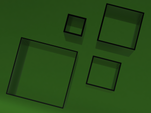 Extruded Aluminium Profile Enclosures Set for Square Tube 3D Модель
