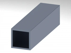 Extruded Aluminium Profile Enclosures Set for Square Tube 3D Model