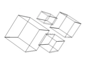 Extruded Aluminium Profile Enclosures Set for Square Tube 3D Model