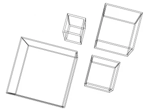 Extruded Aluminium Profile Enclosures Set for Square Tube 3D Model
