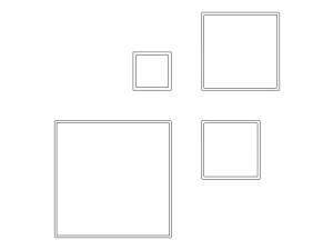 Extruded Aluminium Profile Enclosures Set for Square Tube 3D Model