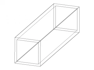 Extruded Aluminium Profile Enclosures Set for Square Tube 3D Model