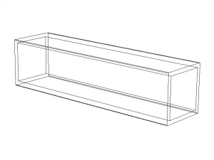 Extruded Aluminium Profile Enclosures Set for Square Tube 3D Model