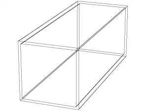 Extruded Aluminium Profile Enclosures Set for Square Tube 3D Model