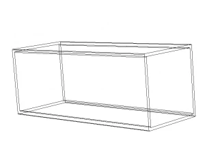 Extruded Aluminium Profile Enclosures Set for Square Tube 3D Model