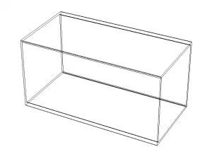 Extruded Aluminium Profile Enclosures Set for Square Tube 3D Model