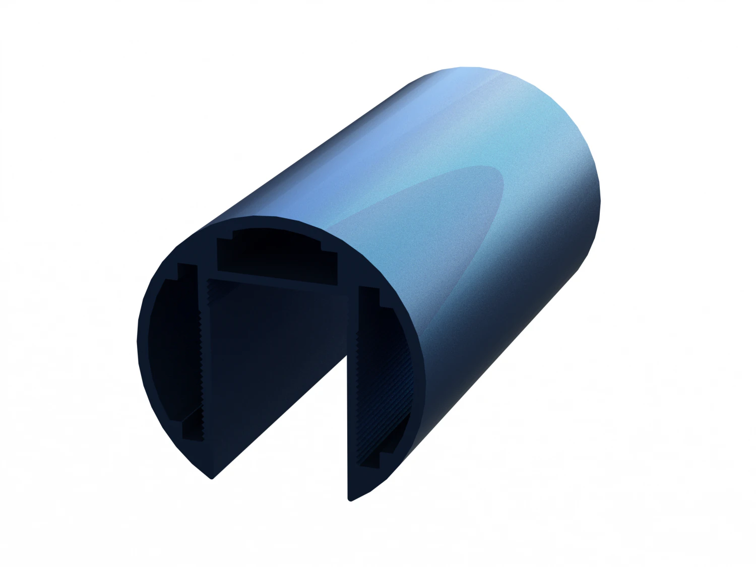 Aluminum Extruded Balustrade Handrail 3D Model .c4d .max .obj .3ds .fbx .stl .blend 