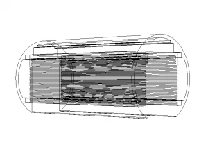 Aluminum Extruded Balustrade Handrail 3D Model