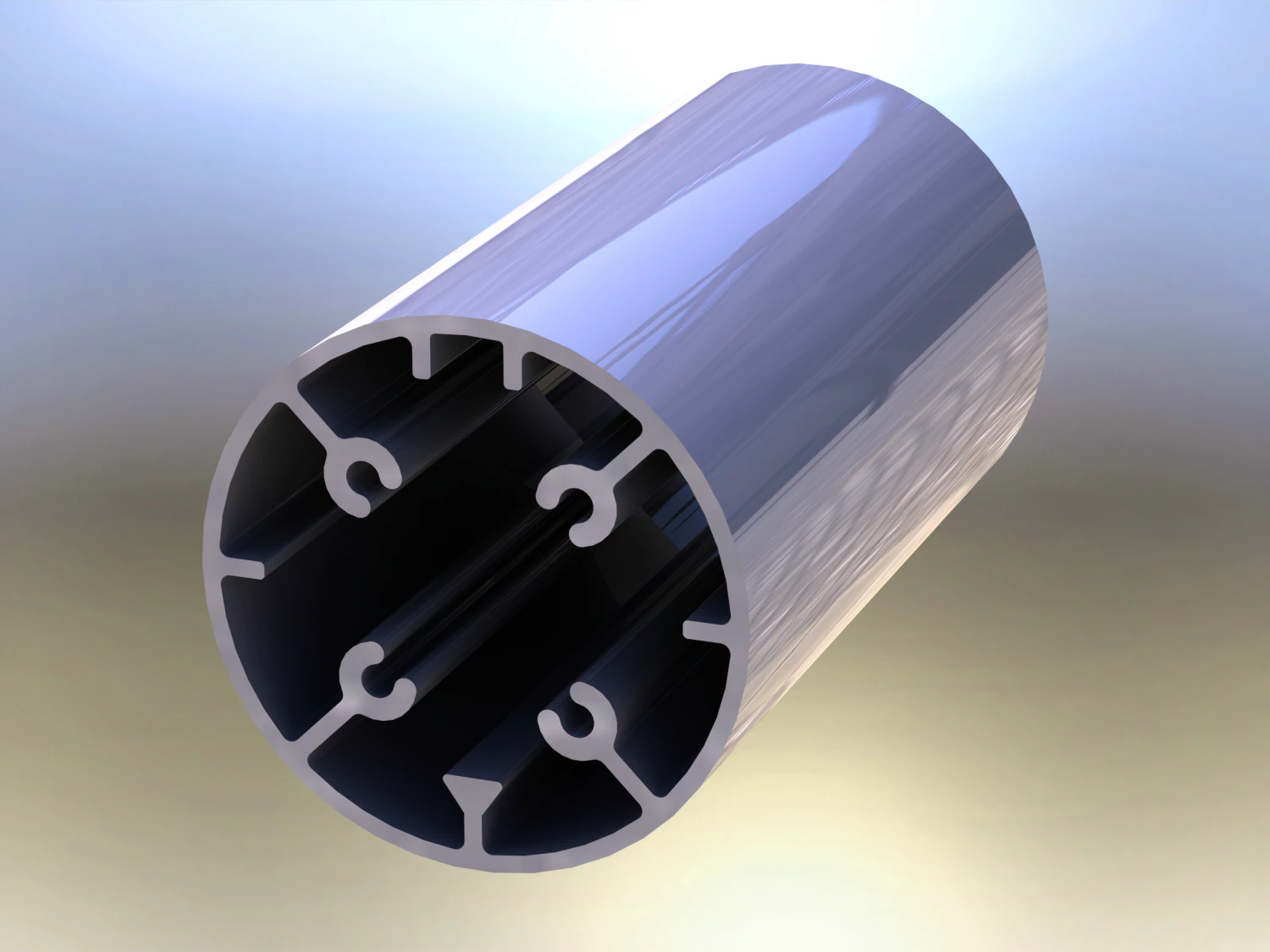 Aluminum Extruded Round Tube for Jigs 3D Model .c4d .max .obj .3ds .fbx .stl .blend