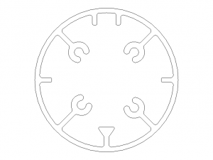 Aluminum Extruded Round Tube for Jigs Modello 3D