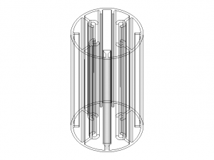 Aluminum Extruded Round Tube for Jigs Modello 3D