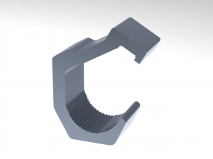 Aluminum Extruded Pipe Holder 3D Model