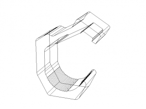 Aluminum Extruded Pipe Holder Model 3D