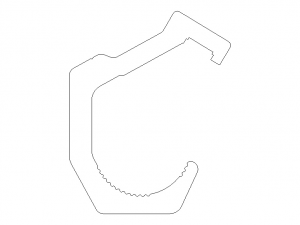 Aluminum Extruded Pipe Holder Model 3D